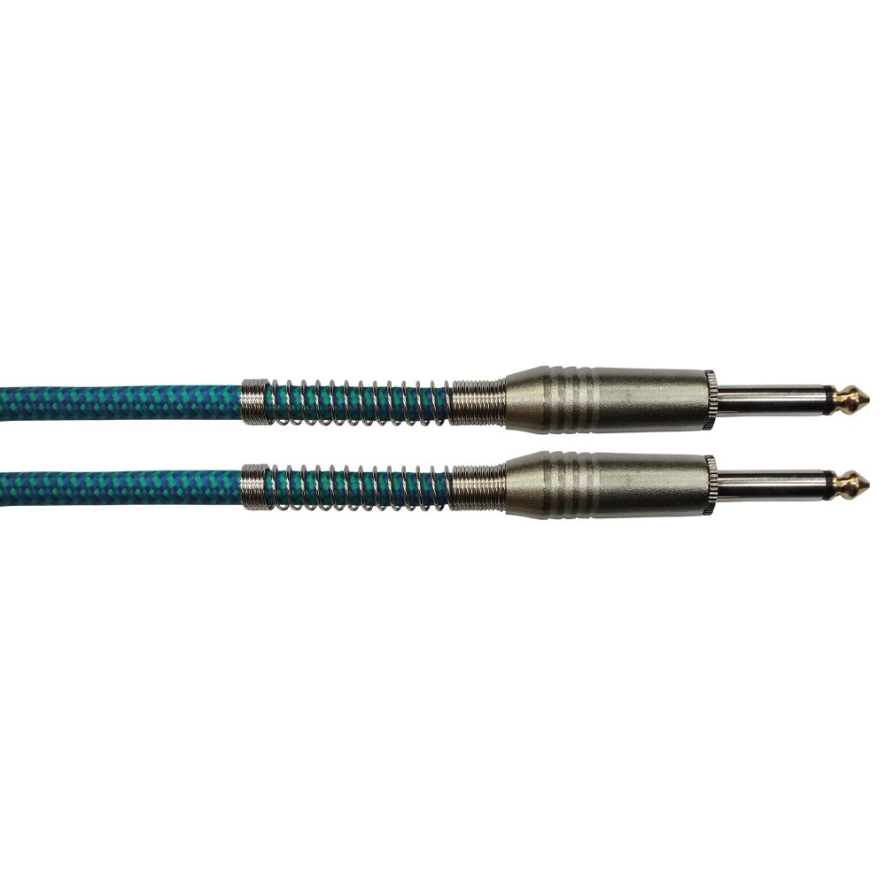 BC-306 20FT BC-306/20FT CABLE CON RESORTE DE 1 PLUG MONO 6.35 MM A 1 PLUG MONO 6.35 MM MEDIDA: 20FT "SOUNDKING" - Imagen 1