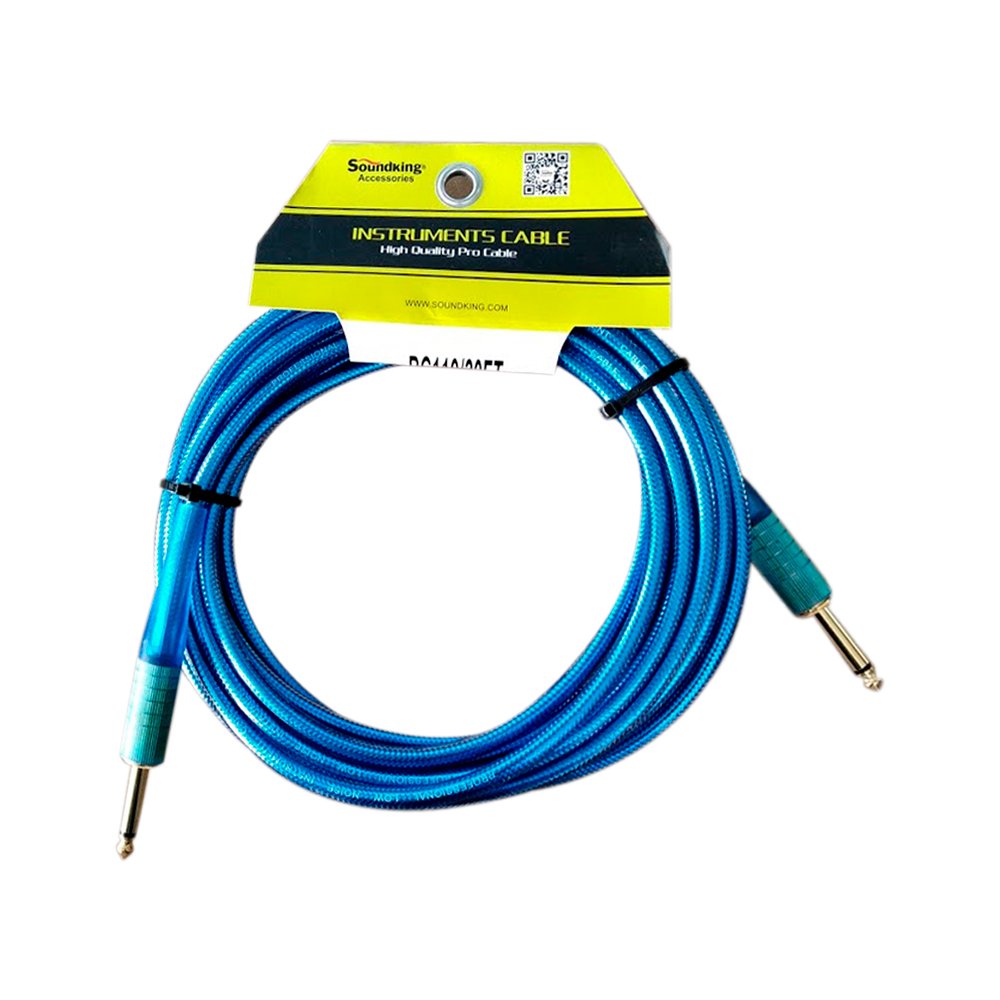 BC119-1-20FT BC119-1/20FT CABLE AZUL 1PLG MO.6.35MM/1PLG MO.6.35MM 20FT "SOUNDKING" - Imagen 1