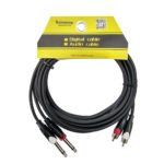 BJJ208/3M Cable 2 plug RCA a 2 plug mono.6.3mm 3m "SOUNDKING"