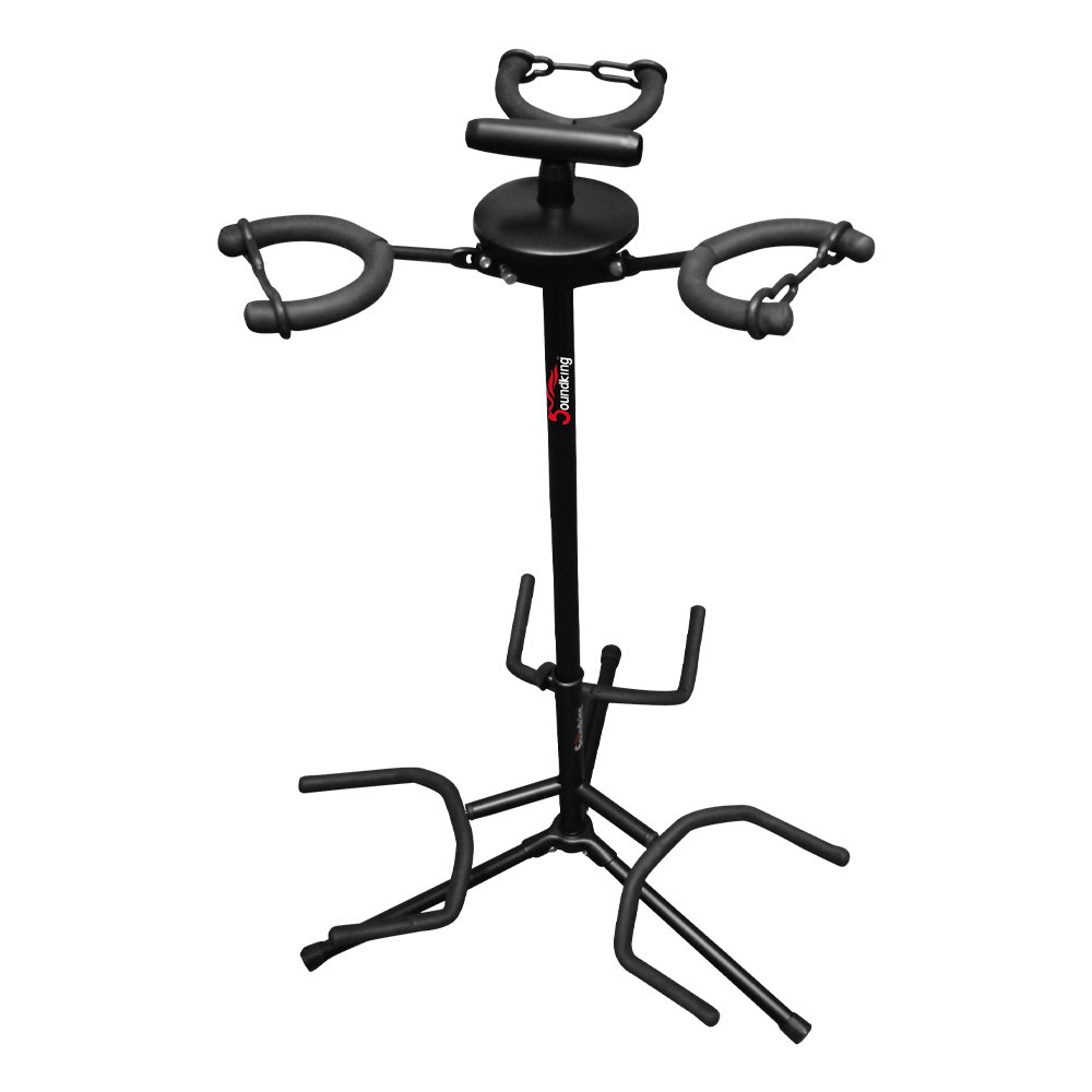 DG008B DG008B PEDESTAL P/TRES GUITARRAS ALT.780-910MM "SOUNDKING" - Imagen 1