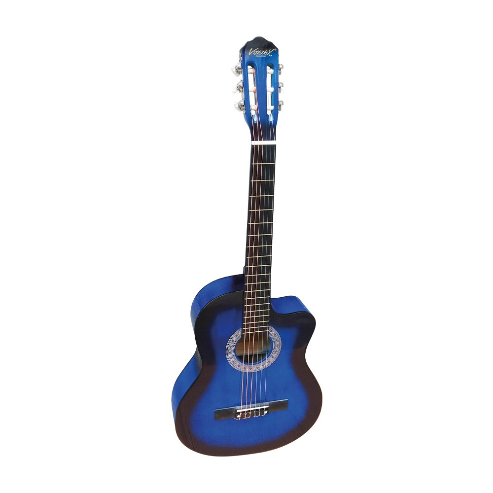 VZ-851 39BLCF VZ-851/39BLCF Guitarra acústica c/corte azul 39" c/funda c/varilla de calibración "VOZZEX" - Imagen 1