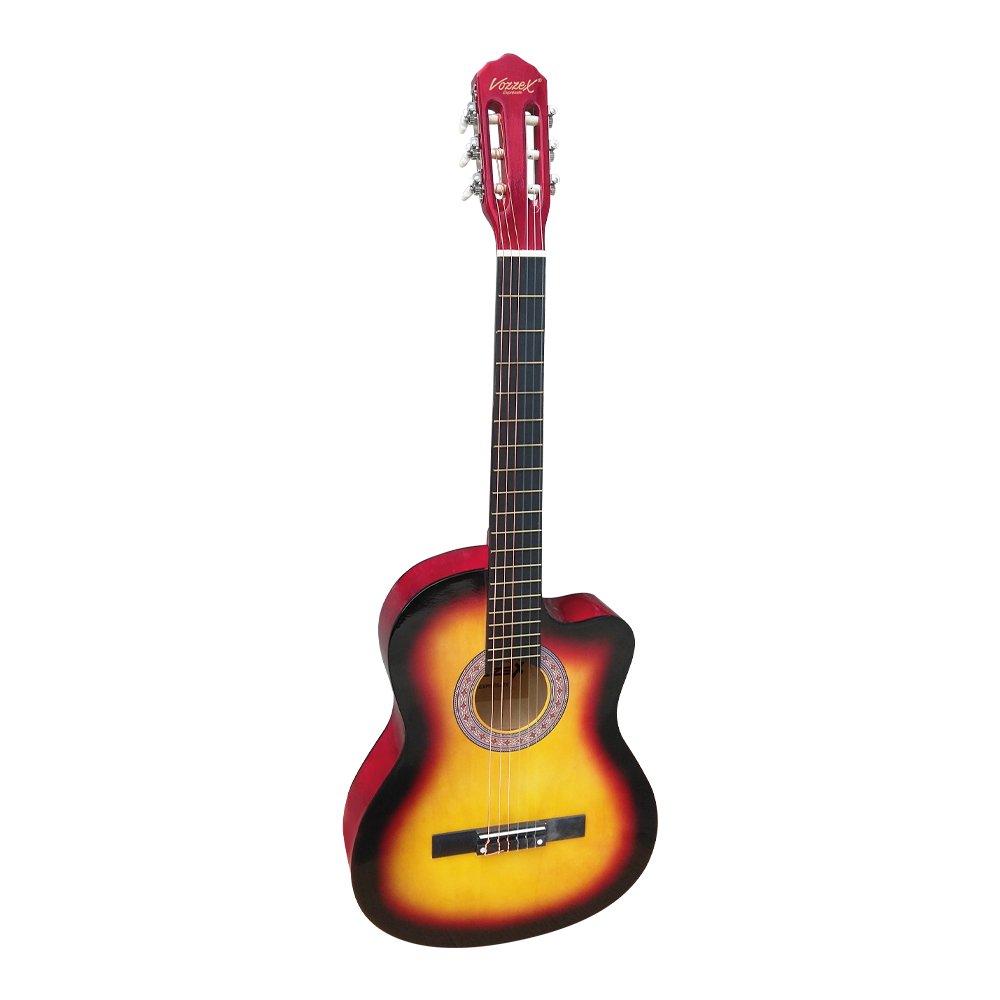 VZ-851 39SBCF VZ-851/39SBCF Guitarra acústica c/corte sunburst 39" c/funda c/varilla de calibración "VOZZEX" - Imagen 1