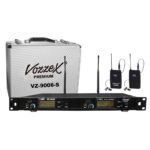 VZ-9006-S Micrófono inalámbrico dual UHF solapero "Vozzex Premium"