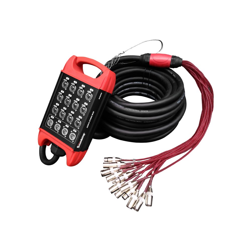 BCB402-20M BCB402/20M Cable medusa 12 vías XLR input + 4 vías XLR output 20M "SOUNDKING" - Imagen 1