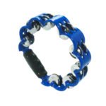 RTB001/BL Pandereta de mano (Doble fila) color AZUL "ROMEO"