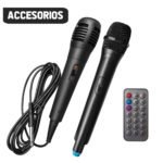 PZ-8RB Caja acústica activa 8" 200W PEAK con USB, BLUETOOTH, RADIO, con batería recargable. Micrófono.inalámbrico y alámbrico con led RGB "POTTENZA" - Imagen 6
