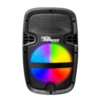 PZ-8RB Caja acústica activa 8" 200W PEAK con USB, BLUETOOTH, RADIO, con batería recargable. Micrófono.inalámbrico y alámbrico con led RGB "POTTENZA"