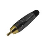 CRM003 Conector Plug RCA light black gold "SOUNDKING"