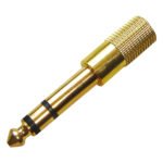 VZ-3198B  ADAPTADOR JACK STEREO 3.5MM A  PLUG STEREO 6.3MM GOLD  "VOZZEX"
