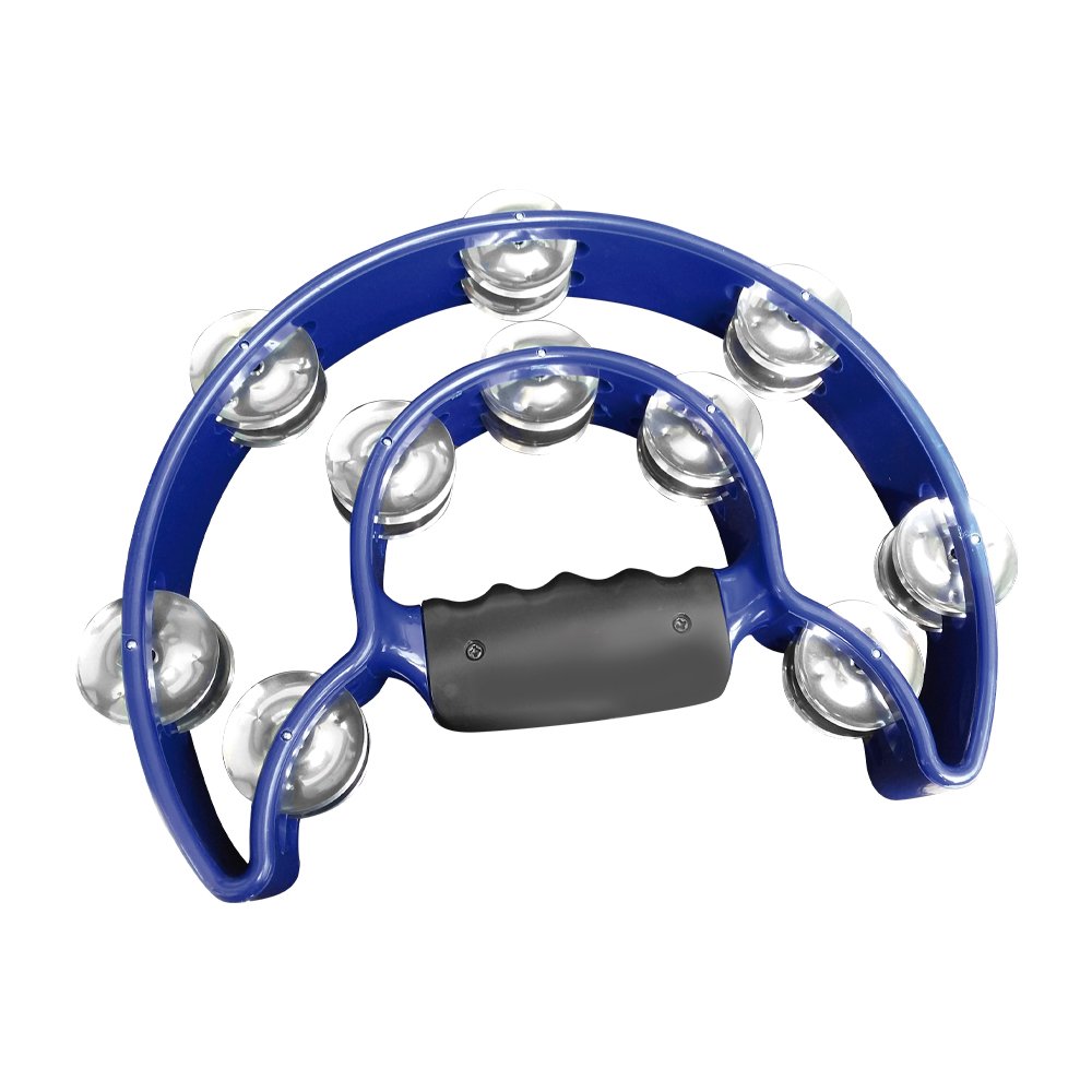 RTB002-BL RTB002-BL Pandereta de mano (doble fila) azul "ROMEO" - Imagen 1
