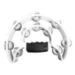 RTB002-WH Pandereta de mano (doble fila) blanco "ROMEO"