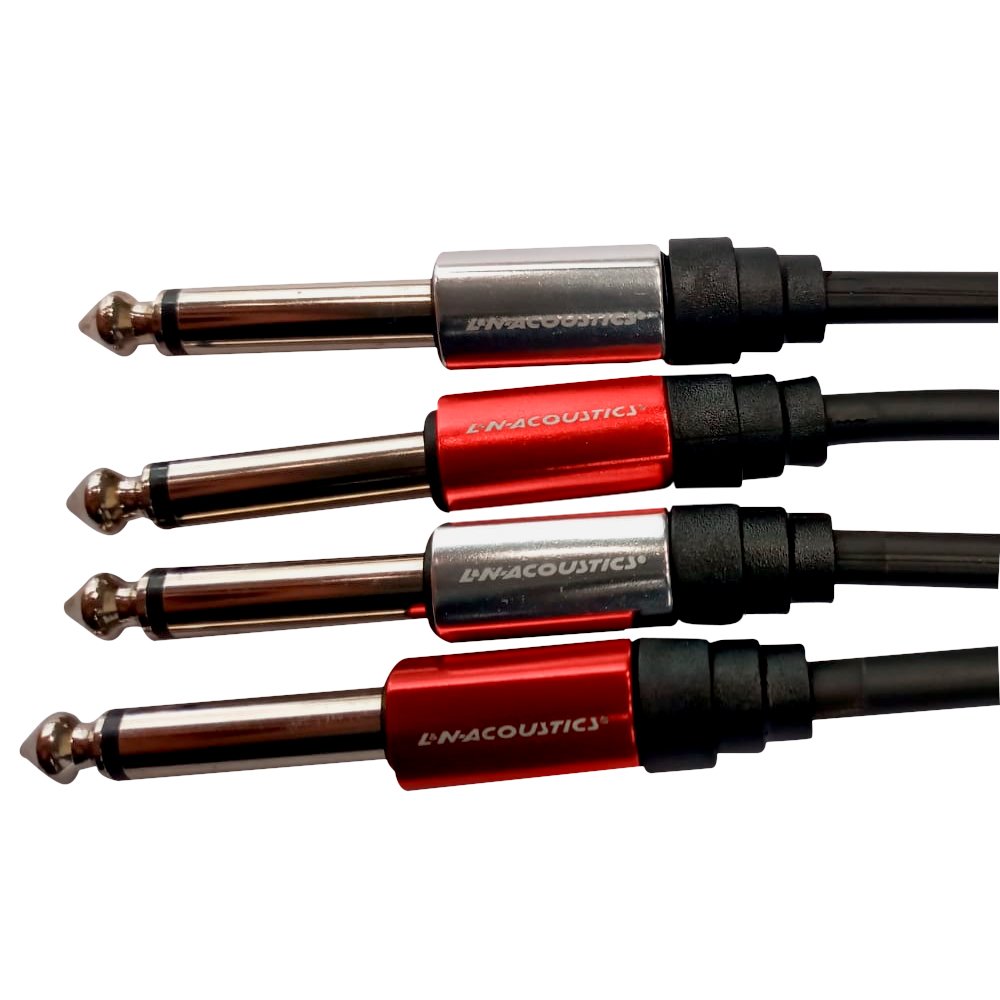 ln-c10 LN-C10-2M Cable 2 plug mono de 6.3mm a 2 plug mono de 6.3mm - 2M "LN-ACOUSTICS" - Imagen 1