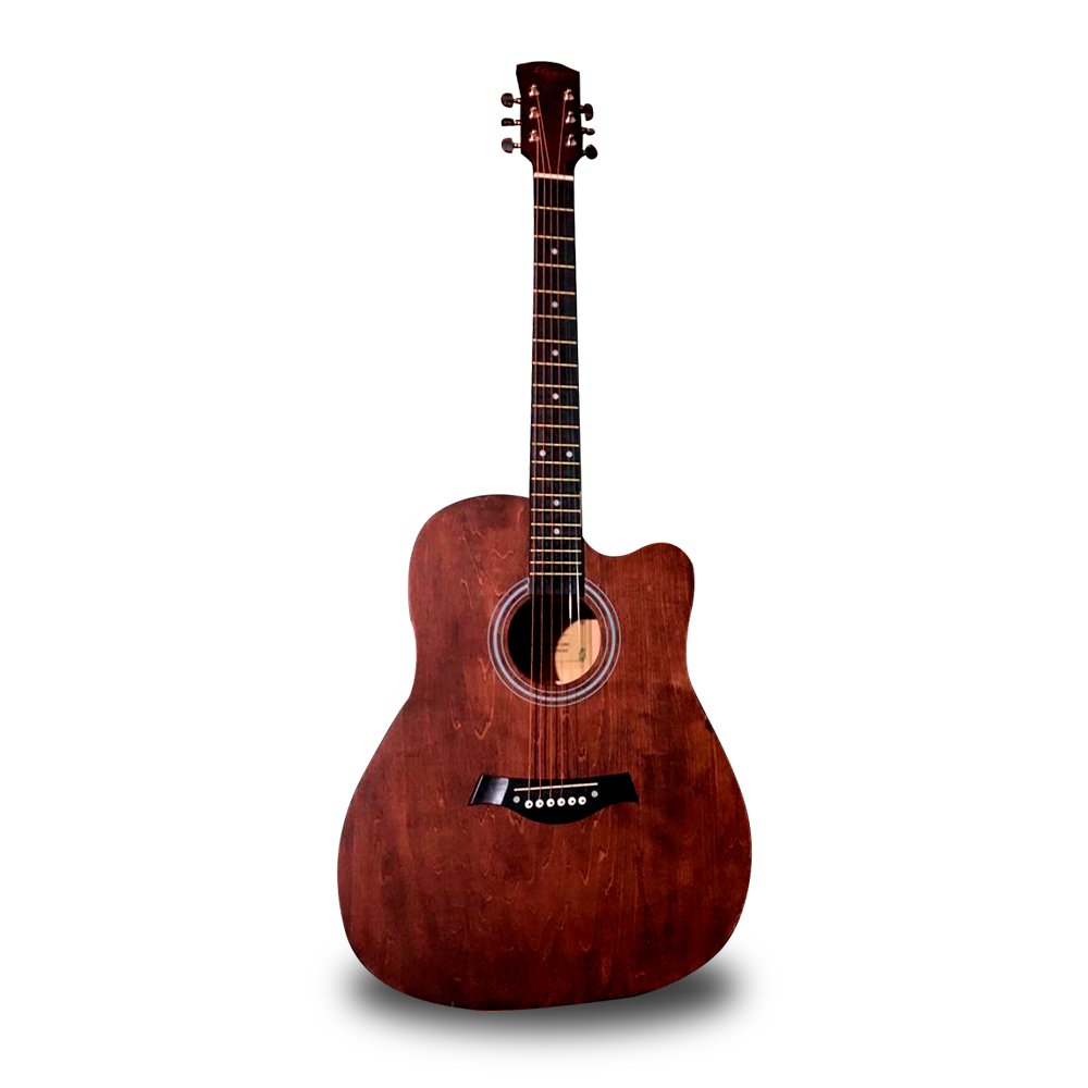 VZ--F4100BR VZ-F4100BR Guitarra acústica marrón 41" con corte con varilla de calibración con funda "VOZZEX" - Imagen 1