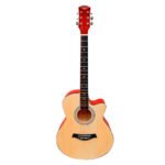 VZ-CH4001/N Guitarra acústica 39" natural con corte con funda "VOZZEX"