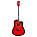 VZ-CHD11/RDS GUITARRA ACUS.41" ROJO  C/CORT. C/FUNDA "VOZZEX"