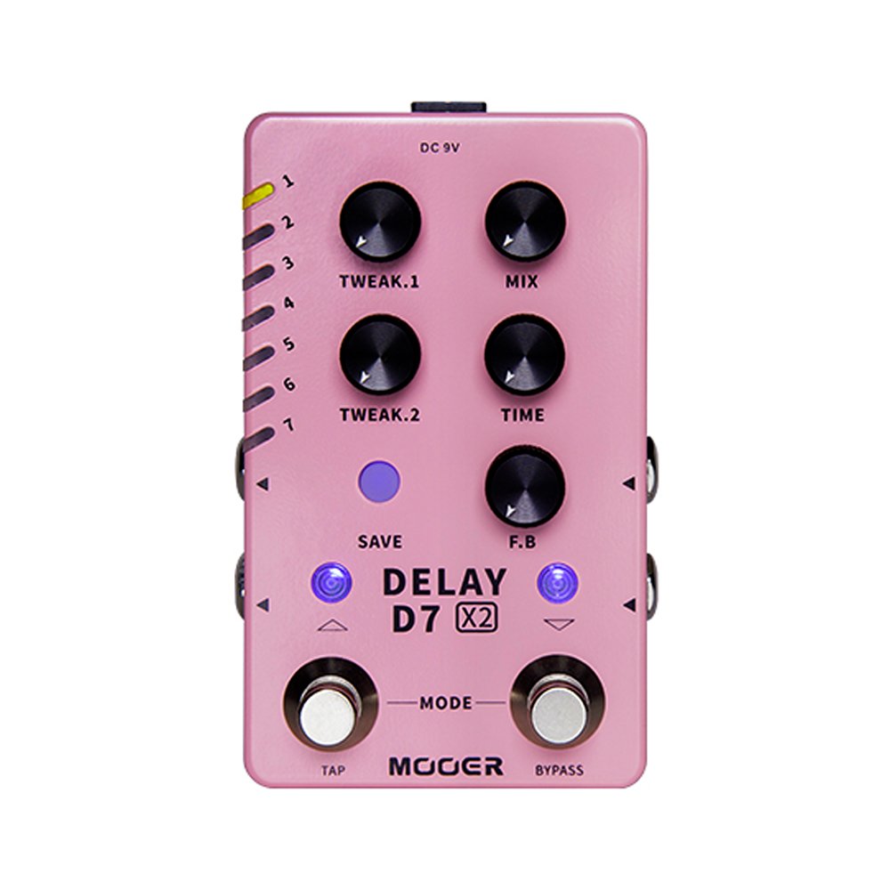 D7 DELAY X2 D7 DELAY X2 PEDAL "DELAY D7 X2" P/GUITARRA ELECTRICA "MOOER" - Imagen 1