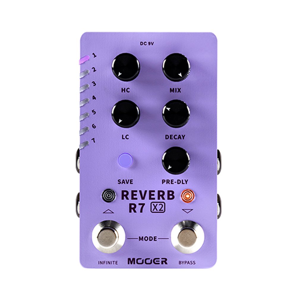R7 REVERB X2 R7 REVERB X2 PEDAL "REVERB R7 X2 " "MOOER" - Imagen 1
