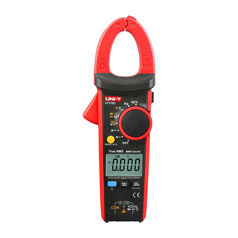 UT216C_1 UT-216C PINZA AMPERIMETRICA DIGITAL TRUE RMS 600A AC NCV C/ TEMPERATURA 1000°C «UNI-T» - Imagen 1