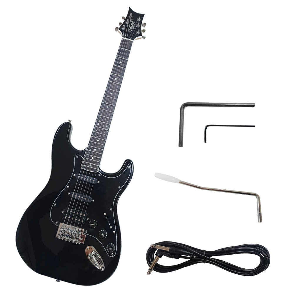 VZ-YSASF-40A VZ-YSASF-40A GUITARRA ELECTRICA COLOR NEGRO 2 PASTILLAS SIMPLES Y 1 PASTILLA HUMBUCKER COLOR NEGRO «VOZZEX» - Imagen 1
