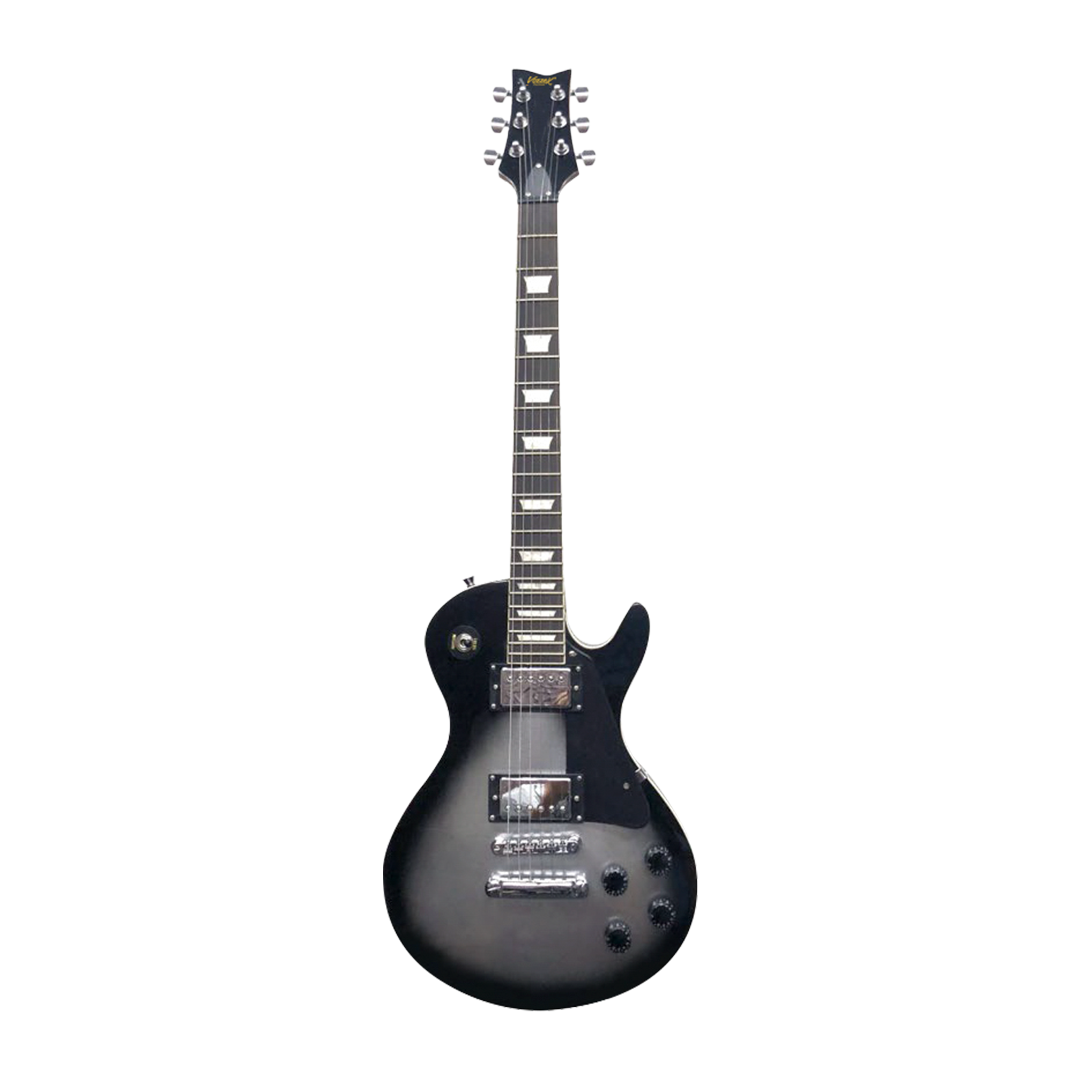 VZ-LP02SLGY web VZ-LP02SL/GY GUITARRA ELECTRICA T/LES PAUL 39" COLOR SILVERBURST C/FUNDA "VOZZEX" - Imagen 1