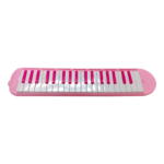VZ-MEL37S-PNK MELODICA 37 TECLAS C/ESTUCHE DE LONA CON DISEÑO, MANGUERA Y BOQUILLA - ROSADO "VOZZEX"