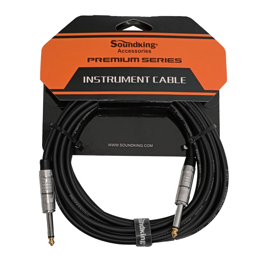 bj289-5M web BJJ289/5M CABLE PLUG MONO 6.3MM A PLUG MONO 6.3MM DE 5M «SOUNDKING» - Imagen 1