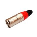 CX3M001(3P) PLUG XLR METAL ARGENT ROJO "SOUNDKING"