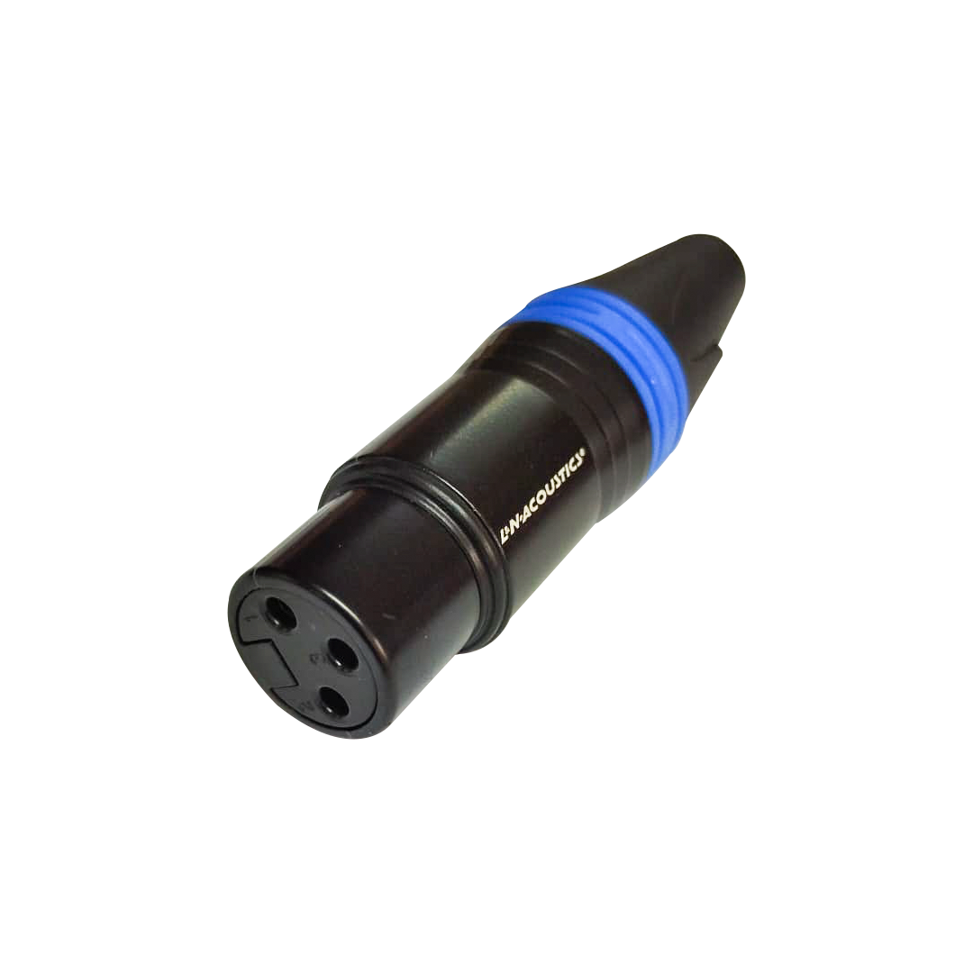 LN-1031-2BL-WEB-1.png LN-1031-2BL CONECTOR JACK XLR - BLUE RING "L&N-ACOUSTICS" - Imagen 1