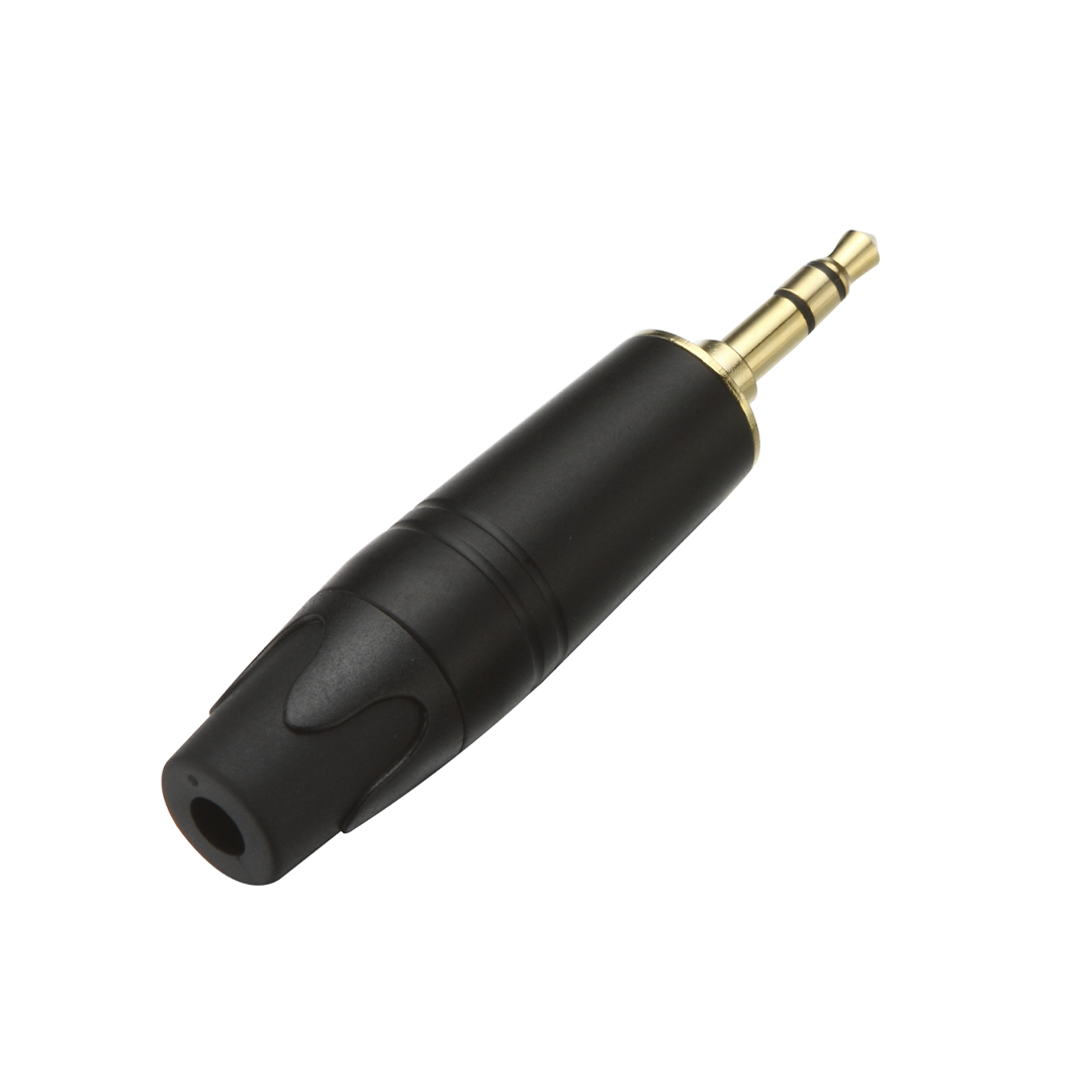 LN-161BK-WEB.png LN-161BK CONECTOR PLUG STEREO 3.5MM NEGRO C/ PIN DORADO "L&N-ACOUSTICS" - Imagen 1