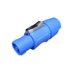 LN-4004-1 CONECTOR PLUG SPEAKON 4 PINES S/COLA C/SEGURO - AZUL "L&N-ACOUSTICS"