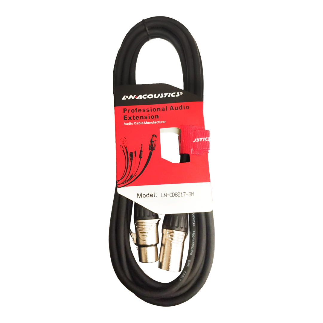 LN-CD8217-3M-web.png LN-CD8217-3M CABLE PLUG XLR (BK/SL) A JACK XLR (BK/SL) 3M "L&N-ACOUSTICS" - Imagen 1