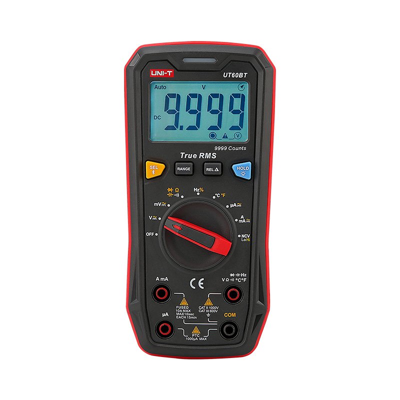 UT60BT_1.jpg UT-60BT MULTIMETRO DIGITAL TRUE RMS 1000V AC/DC 10A AC/DC C/TEMPERATURA 1000 ℃ C/BLUETOOTH (APP IOS-ANDROID) /NCV "UNI-T" - Imagen 1