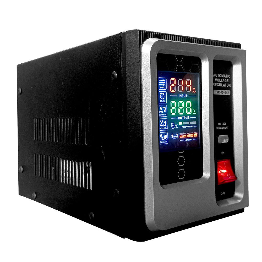 qvr-100av-web.jpg QVR-1000AV ESTABILIZADOR SERVO. 1000W C/PANTALLA «PRASEK» - Imagen 1