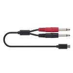BUJ004/3M CABLE DE AUDIO DIGITAL USB TIPO C A 2 PLUG MONO 6.3mm / 2M «SOUNDKING»