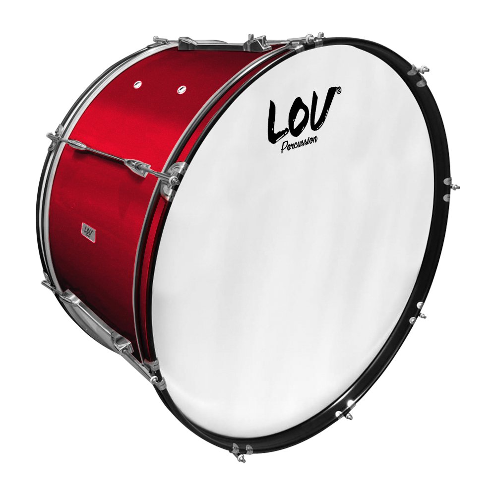 LV-BM-2614RD-web.jpg LV-BM-2614RD BOMBO PARA MARCHA 26*14 ROJO «LOV» - Imagen 1