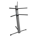 SK-102SILVER PEDESTAL SILVER P/EXHIBICION DE TECLADOS ALT.UP 900-1100MM ALT.LOW 680-880MM C/FUNDA "SOUNDKING"