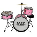 MXT-BAT-3PNK BATERIA ACUSTICA ROSADA P/NIÑOS "MXT"