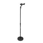 SD295 PEDESTAL PARA DOS MICROFONOS C/BASE REDONDA PESADA 820mm A 1740mm «SOUNDKING»