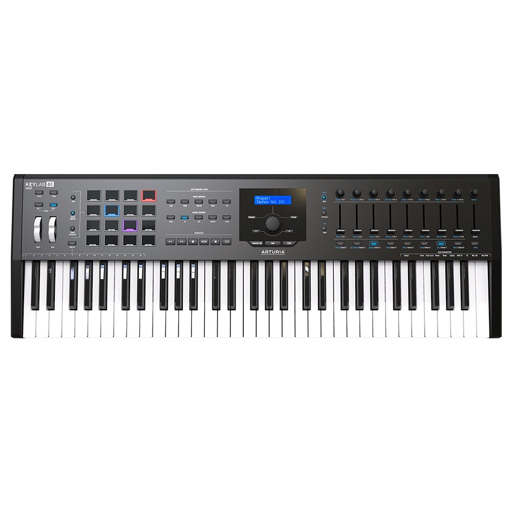 keylab-61-mkII-black-image.png.jpg KEYLAB MKII 61 BLACK VERSION - Controlador KeyLAB MkII 61 Black Version "ARTURIA" - Imagen 1