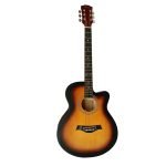 VZ-CH4000/SB GUITARRA ACUSTICA SUNBURST 40" CUERDAS DE METAL C/CORTE C/FUNDA "VOZZEX"