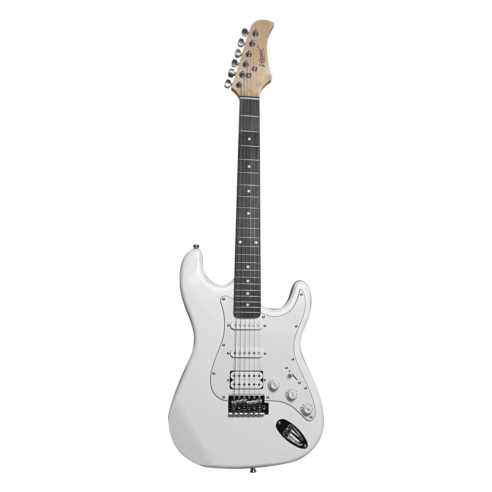 vz-st309-wh-web.jpg VZ-ST309-01WH GUITARRA ELÉCTRICA 39" 2 PASTILLAS SINGLE + PASTILLA HUMBUCKER BLANCO C/FUNDA «VOZZEX» - Imagen 1